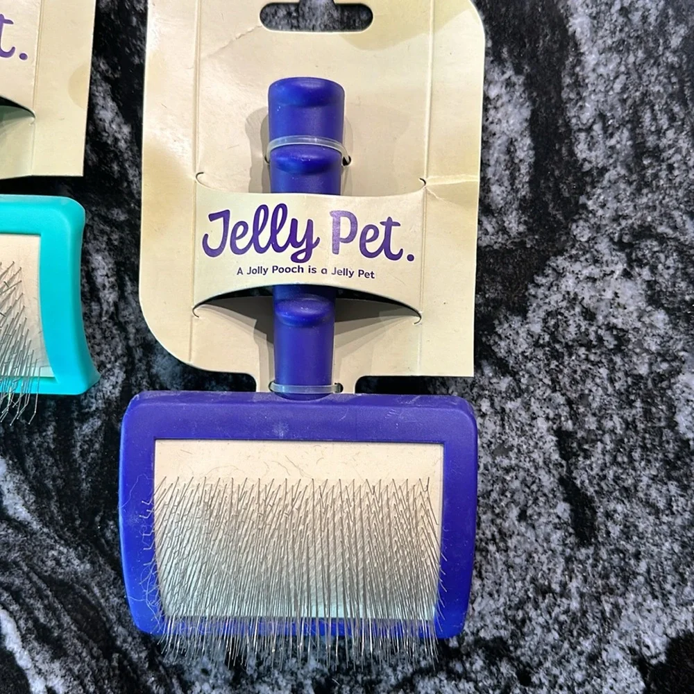 Jelly pet slicker brush for dogs & cats
